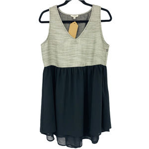 Umgee Sleeveless Metallic Chiffon Dress